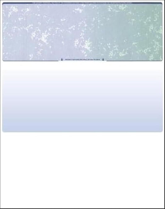 Compuchecks Check on Top Blank Check Paper - 2500 Pack, Quick-Books & Laser Printer Compatible - Security Business Checks with Voucher - 8.5" x 11" Blue/Green Prismatic