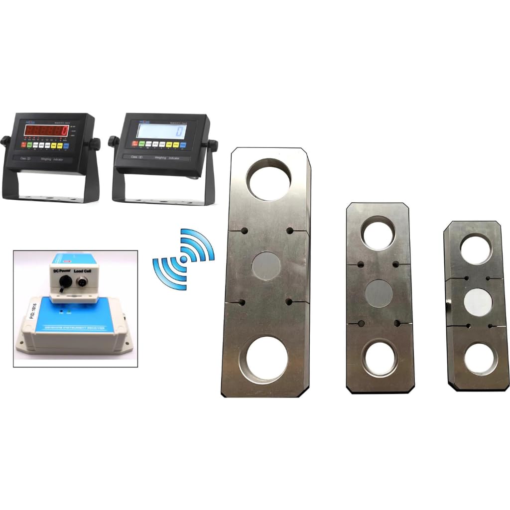 Liberty LS-927-W Wireless Tension Link Scale, Industrial Hanging Electronic Crane Scale, Heavy-Duty Weigh Load Cell | 100,000 lb x 50 lb LCD