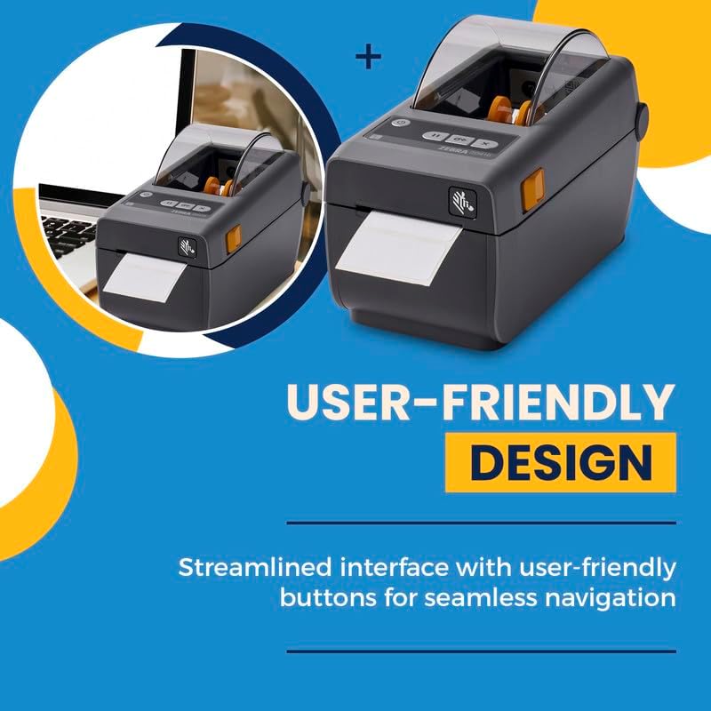 Zebra ZD410 Direct Thermal Label Printer | USB & Ethernet Connectivity | 2 Inch Print Width | ZD41022-D01E00EZ