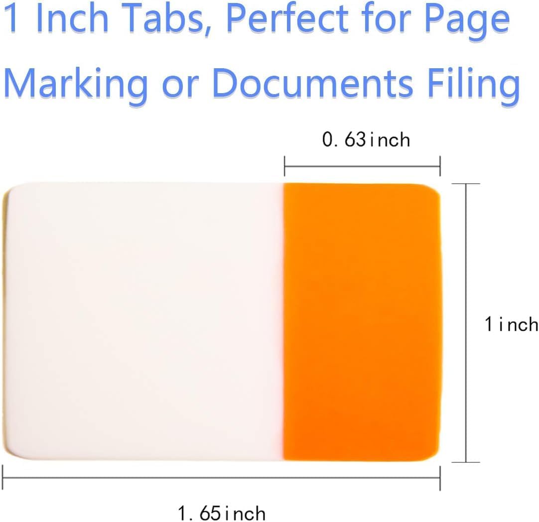 KICNIC Sticky Tabs 1 Inch, 720pcs Book Tabs, Colored Page Markers Self Adhesive, Repositionable Note Tabs for Documents, Books, Paper, Notebooks, Filing and Folders [36 Sets, 10 Colors]