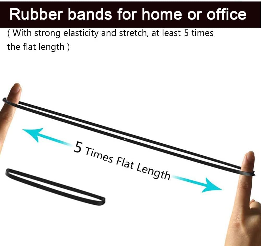 AMUU Trash Can Bands Rubber Bands Large Flat Fold Length 12inch 40 Pieces Fits 8-33 Gallon Trash Cans Heavy Duty Elastic Rubber Bands for File Folders Office Home Supplies