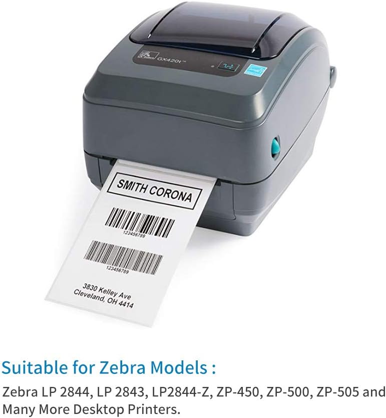 L LIKED 3000 Fanfold 4" x 6" Direct Thermal Labels, with Perforated line for Thermal Printers - Compatible with Zebra & Rollo Printer (4" x 6" - 3000 Labels)