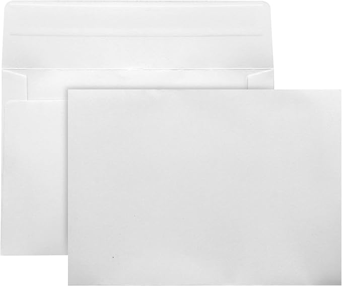 50 Packs White A4 Envelopes,4x6 Envelopes,4x6 Envelopes for Invitations,Printable invitation envelope,Photos, postcards, greeting cards, mailings, Wedding Self-sealing Envelopes (white)