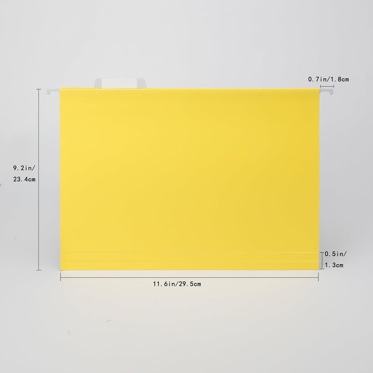 Yellow Hanging File Folders,25 Packs Letter Size File Folder,Designed for Bulky Files,Filing Cabinet,1/5 Adjustable Tabs for Office,School,Home