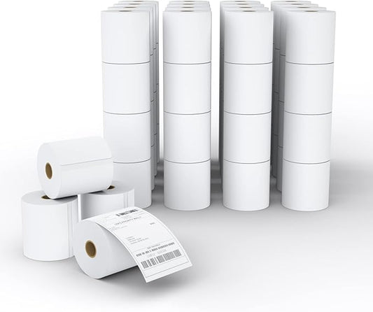 MFLABEL® 100 Rolls of 450 Labels 4x6 Direct Thermal Shipping Labels for Zebra 2844 ZP-450 ZP-500 ZP-505