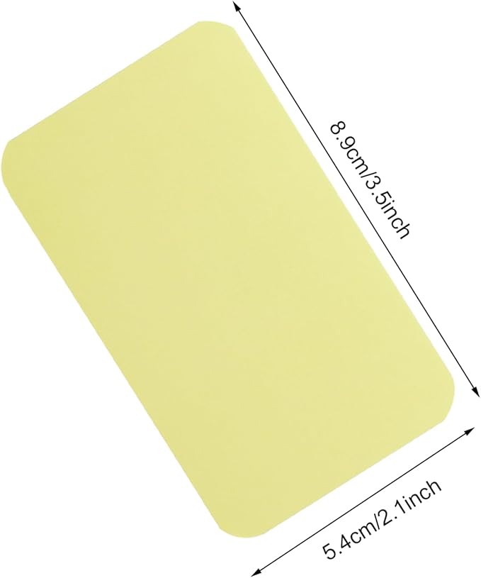 Penta Angel 100 Pcs Mini Paper Blank Gift Notes Cards DIY Craft Small Word Business Message Cards (Light Yellow)
