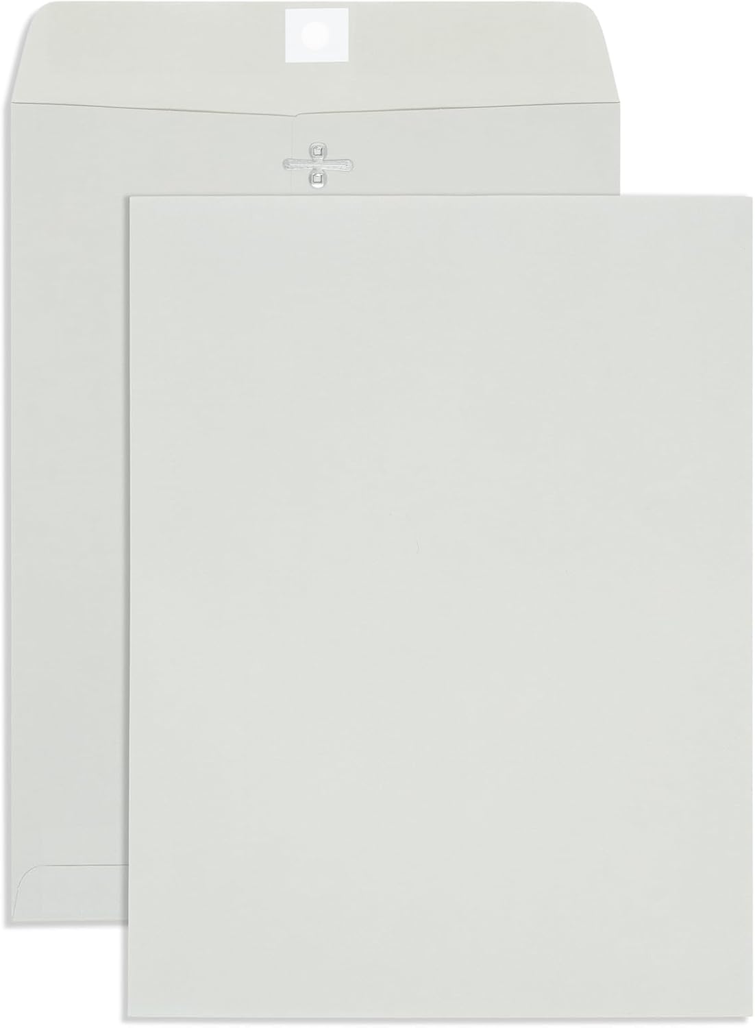 Blue Summit Clasp Envelopes, 10 x 13-Inch, Thick 28lb Gray Kraft Paper, Clasp with Gummed Seal, 100 Envelopes