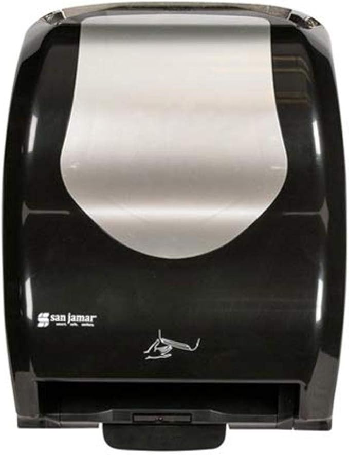 San Jamar Summit Paper Towel Dispenser Hybrid Dispenser for Bathroom, Kitchens, and Restaurants, Plastic, 10.25 x 16.75 x 13.25 Inches, Black