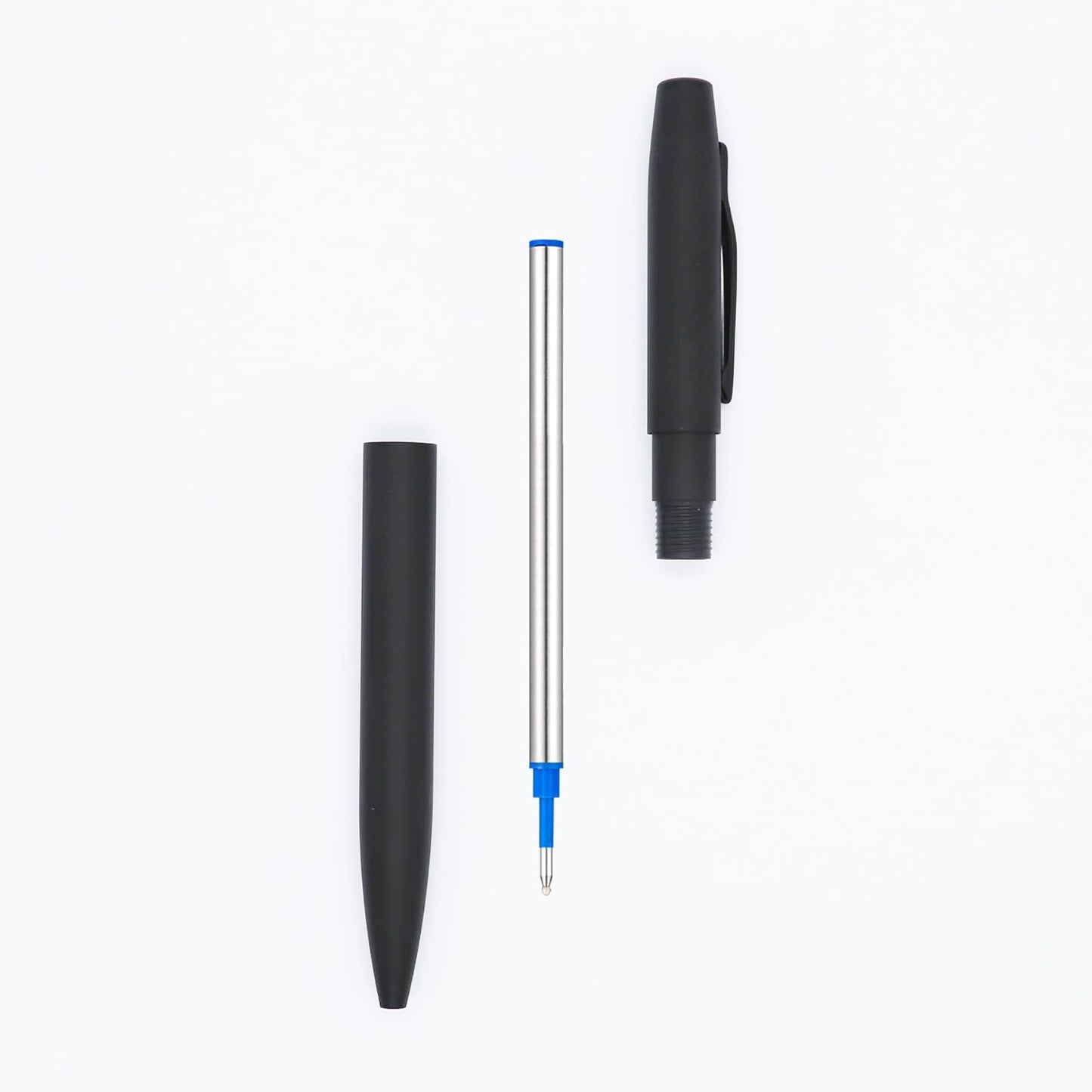 DunBong Rollerball Pen Refills, Roller Ball Fine Point 0.5mm, Red Ink Refill Pack of 5 - Replaceable Ballpoint Pen Refills Medium Point (Blue)