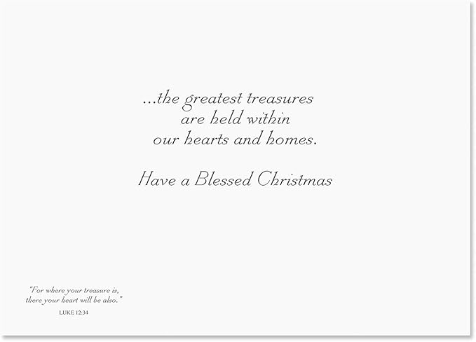 Current Winter Home Religious Christmas Cards with Envelopes - Set of 18 Large 5 x 7-Inch Folded Cards, Faith Holiday Greeting Card Value Pack