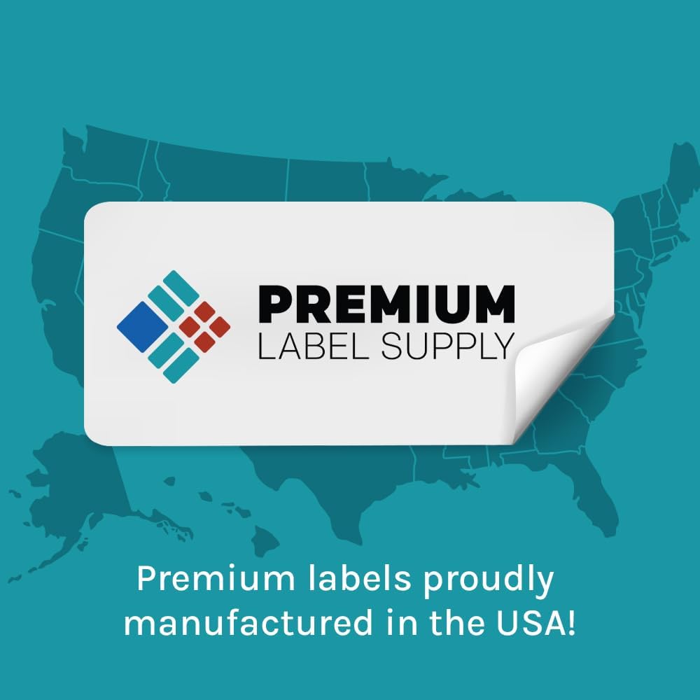 Premium Label Supply Bright Neon Color Fluorescent Sticker Labels - 1.75" x 0.5" Return Address Labels - (Fluorescent Red, 80,000 Labels)