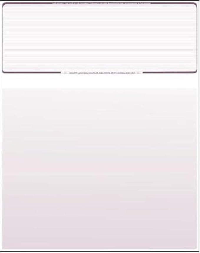 Compuchecks Top Blank Check Paper - 1000 Pack, Quick-Books & Laser Printer Compatible - Security Business Checks with Voucher - 8.5" x 11" Burgundy Pinstripe