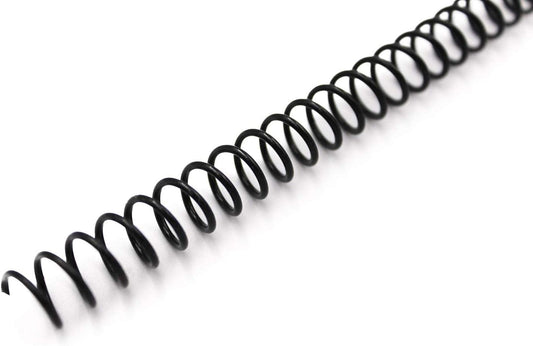 Binditek 200 Pack Plastic Spiral Binding Coils, 10mm(3/8"), 75 Sheet Capacity, 4:1 Pitch, Black, 48Loops, for Letter Size, for Students and Coworkers
