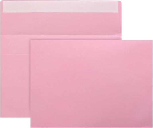 50Packs A4 Envelopes,4x6 Envelopes,4x6 Envelopes for Invitations,Printable invitation envelope,Photos, postcards, greeting cards, mailings, Wedding Self-sealing Envelopes (pink)