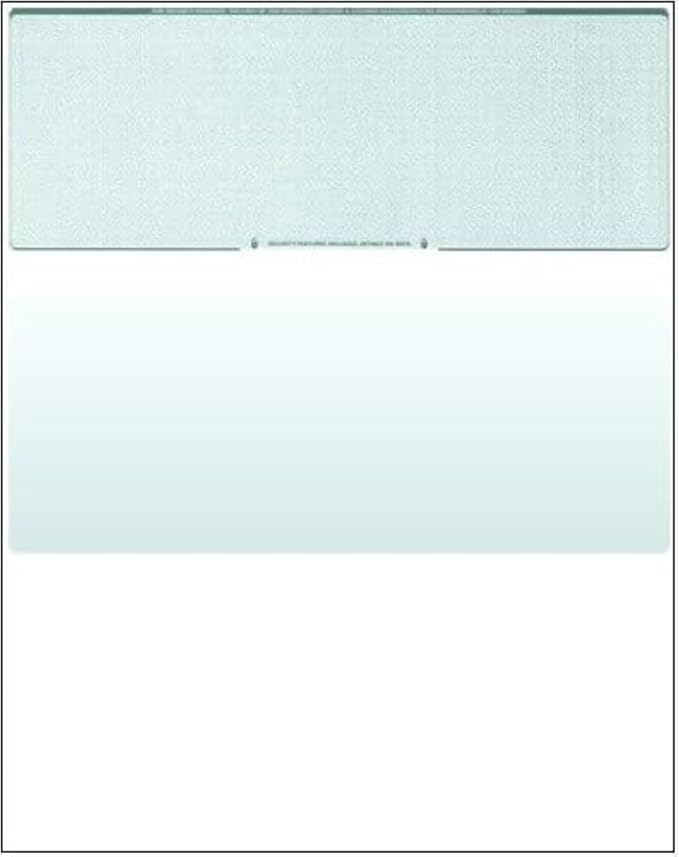 Compuchecks Check on Top Blank Check Paper - 250 Pack, Quick-Books & Laser Printer Compatible - Security Business Checks with Voucher - 8.5" x 11" Green Diamond