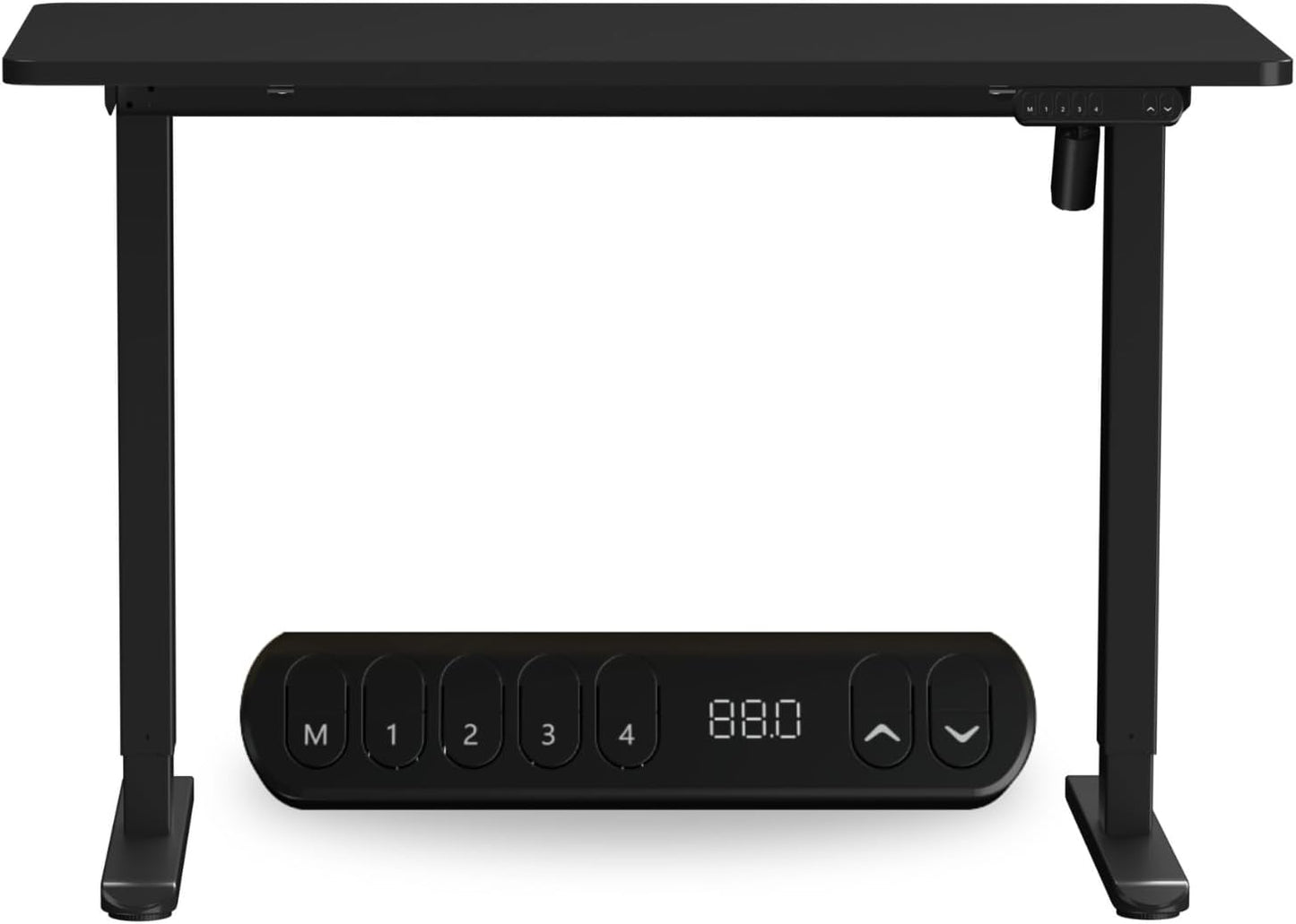 Sit to Stand Electric Standing Desk Complete Set with Frame and Tabletop 120 x 60 cm or 47.2 x 23.6 Inches (Black)