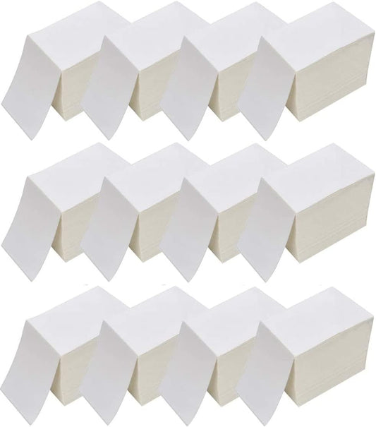 4 x 6 Thermal Shipping Labels, 12000 Fanfold Labels for FedEx Shipping Label, Competible with Direct Thermal Label Printer (12 Stack- 12000 Paper)