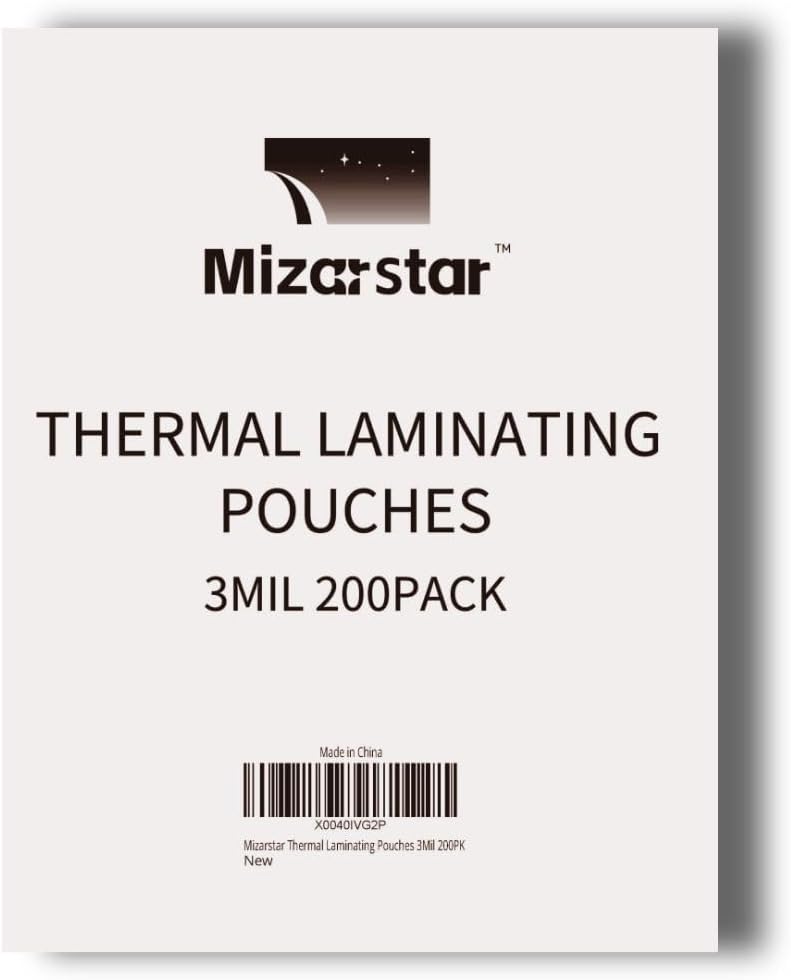Thermal Laminating Pouches, 9 x 11.5 Inches, 3 Mil, Letter Size, Clear, 200 Pack, Premium Quality Laminating Sheets