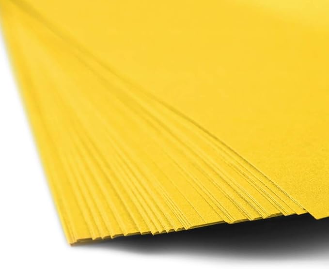 JAM PAPER Colored 24lb Paper - 90 gsm - 8.5 x 11 - Yellow Recycled - 100 Sheets/Pack