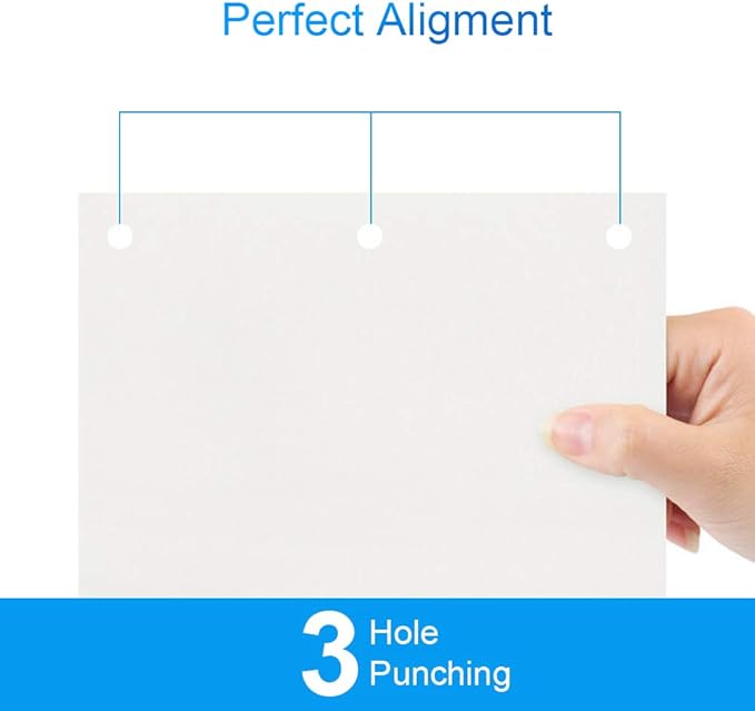 Electric 3 Hole Paper Punch, VEYETTE Heavy Duty Commercial Hole Puncher with Adapter for Office School Studio, 30 Sheet Capacity,Color Gray