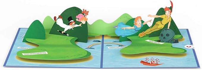 Lovepop Happy Birthday Pop-Up Card for Her and Him- 3D Disney Birthday Greeting Cards for Boys, Girls, Men, Women - Neverland Birthday - 5" x 7" Card - Blank Note Card & Envelope Included