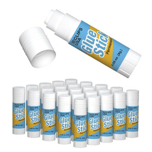 Glue Sticks Bulk (25 Pack), Glue Sticks for Kids Or Adults, Washable Glue Sticks, Glue Sticks Bulk Classroom, Craft Glue, School Supplies, .28 oz, 8 Grams (25 Pack)