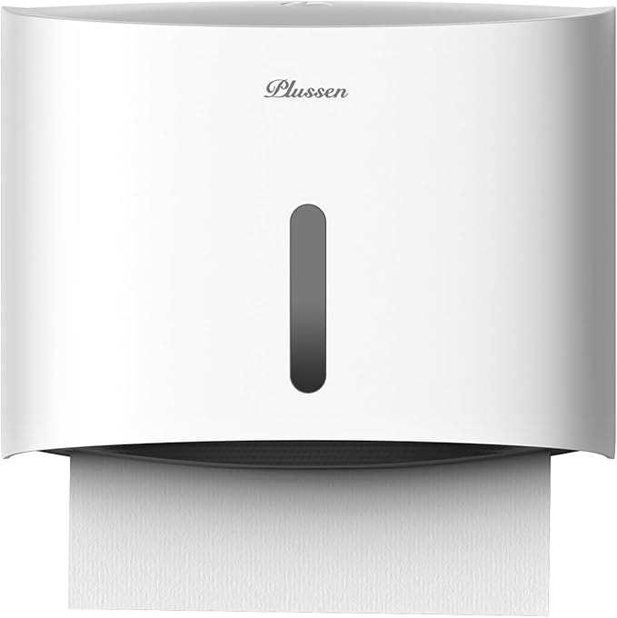 Paper Towel Dispenser Wall Mount, Adhesive No Drilling Multifold Trifold Cfold Commercial Hand Towel Dispenser,White-PN6015