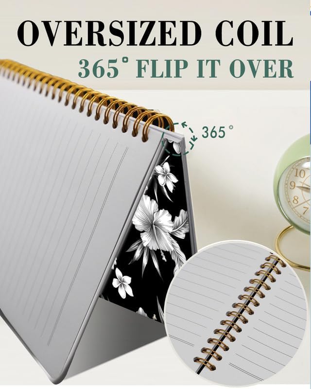 Spiral Journal Notebook,A5 Hardcover Lined Journals for Women Girl 6 x 8.3 in,120 Pages Thick Paper,Cute College Ruled Writing Notebook for Gifts Office Work School(Tropical Hibiscus Flower)