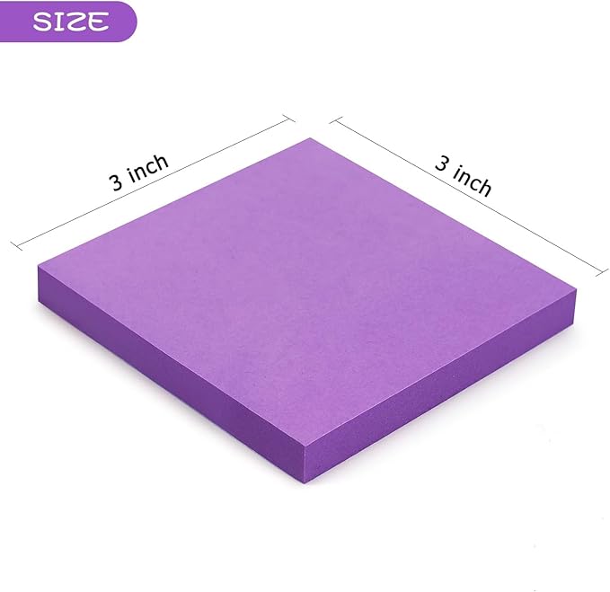 Early Buy Pop Up Sticky Notes 3x3 Refills Self-Stick Notes 6 Pads, 6 Bright Colors, 100 Sheets/Pad (6 Bright)