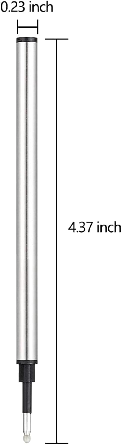 DunBong Rollerball Pen Refills, Roller Ball Fine Point 0.5mm, Red Ink Refill Pack of 5 - Replaceable Ballpoint Pen Refills Medium Point (Navy Blue)