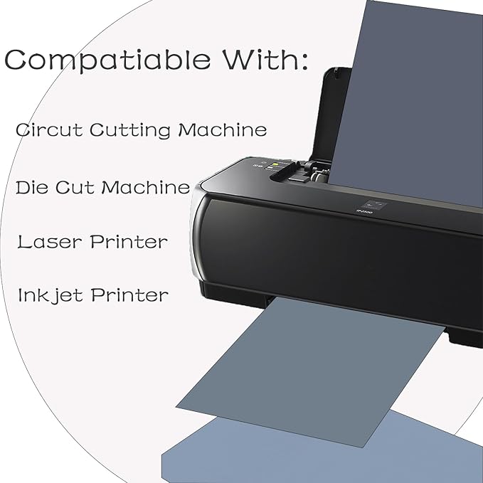 Black Grey Cardstock 8.5 x 11 Craft Paper Cover Stock- Gray Construction Art Scrapbook Paper 80lb for DIY Crafts, Embossing, Quilling, Cardmaking-30 Sheets