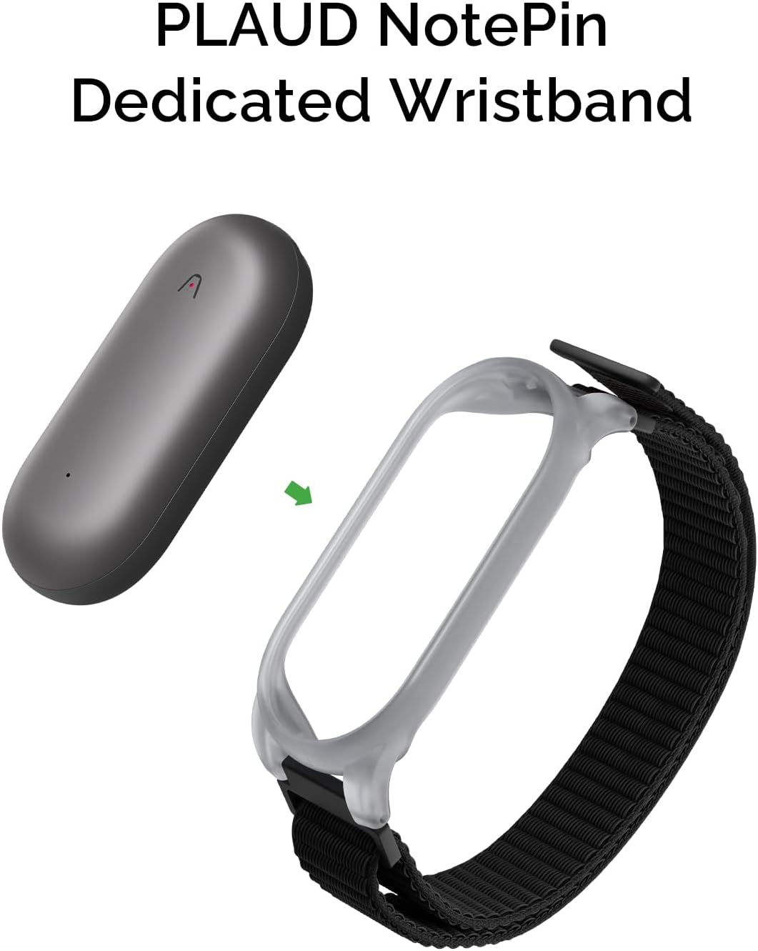 NotePin AI Voice Recorder, Voice Recorder with Adjustable Wearable Strap & Neck Strap Lanyard, Transcribe & Summarize with AI Technology, 64GB Memory