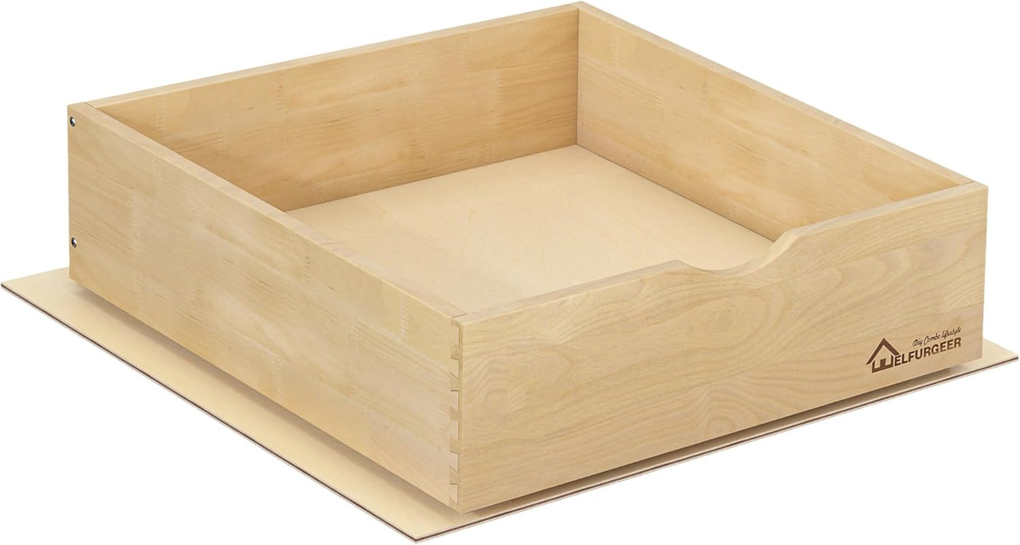 WelFurGeer Soft Close Pull Out Drawer for Kitchen Cabinets, 20" W x 22" D Pull Out Cabinet Organizer, Heavy-Duty Cabinet Organizer with Easy Installation, Space-Saving Pullout Drawer for Home, Kitchen