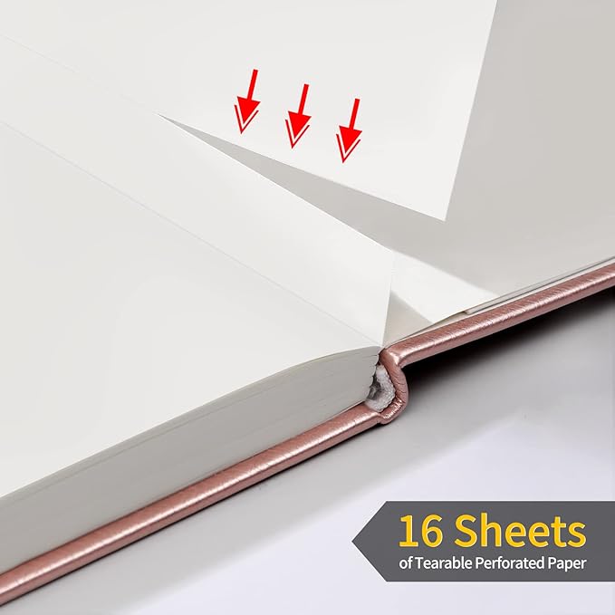 Annecy Blank Journal Notebook, Medium 5.5x 8.25, 160 Pages 100GSM Writing Paper, A5 Rose Gold Faux Leather Cover with Pen Loop