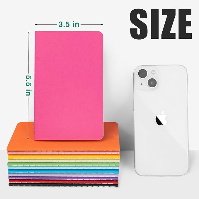 Lzerking Small Lined Notepads Bulk 36 Pack Mini Pocket Notebooks Journal Set Colorful Cover Notebooks for Kids 3.5 x 5.5 Inches, 30 Sheets/60 Pages