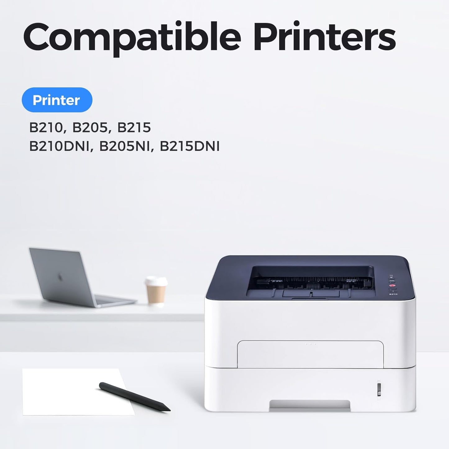 B205 B210 B215 Black High Capacity Toner Cartridge with chip 2-Pack Replacement for Xerox 106R04347 Toner Compatible with Xerox B210 B205 B215 B210DNI B205NI B215DNI Printer Ink All-in-One Copier Copy