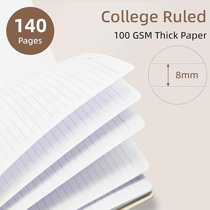 Cute Spiral Notebook journal B5 Aesthetic Pretty Design for Women Girls Kawaii with Pocket, 10 x 7.2 inch, Lined, Little Dino