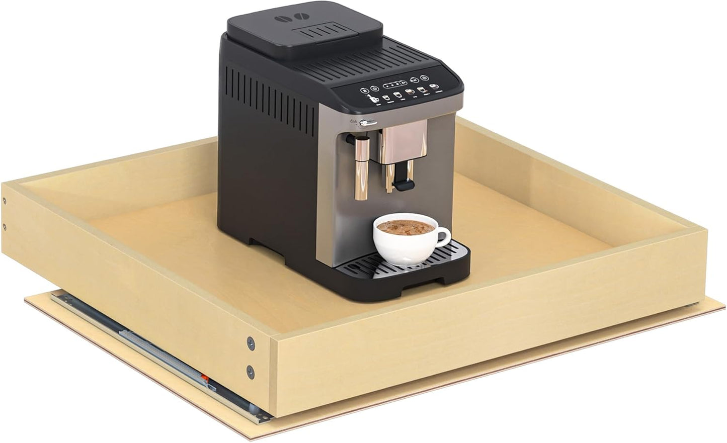 WelFurGeer Heavy-Duty Plywood Pull-Out Cabinet Drawers, 23" W x 22" D Pull Out Drawer for Cabinet, Smooth Slide-Out Shelves for Kitchen Cabinets, Durable Pullout Drawers for Home Kitchen Organization