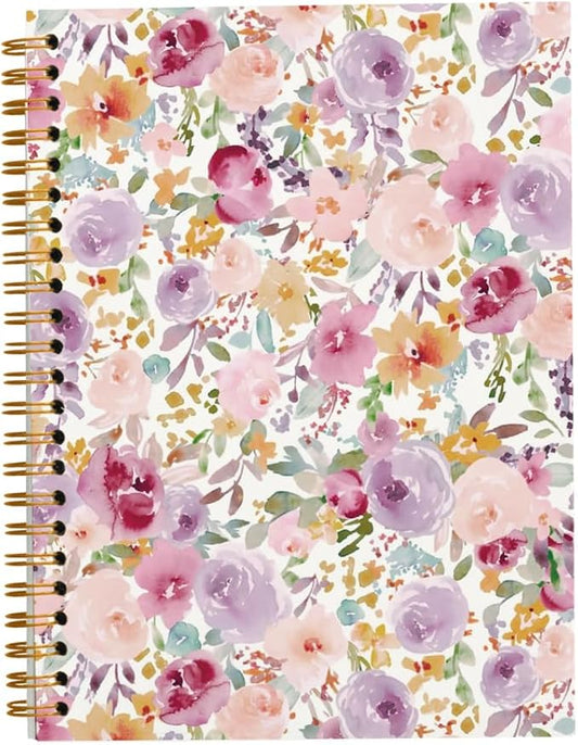 Vintage Spring Flowers Spiral Notebook 5.5x8.3,Retro Floral Cottagecore Notebook Journal for Work Office School Student Teacher,Gift for Flower Lovers