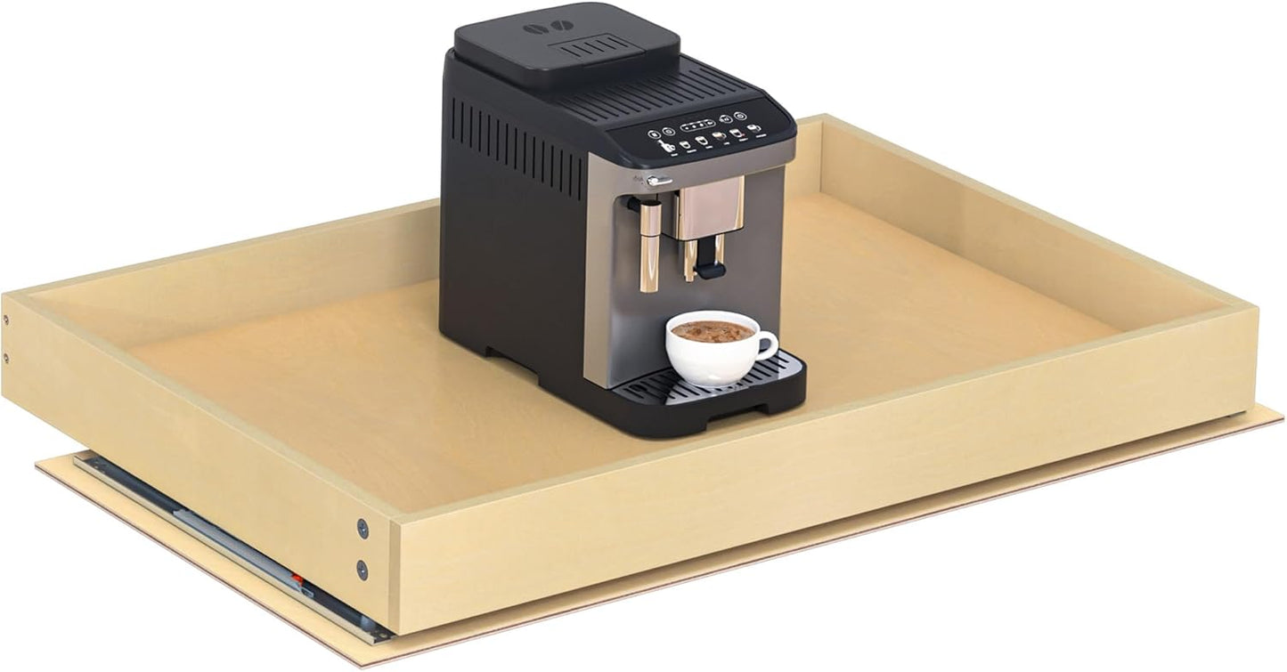 WelFurGeer Soft Close Pull Out Cabinet Organizer, 32" W x 22" D Pull Out Drawer for Cabinet, Bottom Mount Pull Out Drawers for Kitchen Cabinets, Durable Pullout Drawers for Home & Kitchen Organization