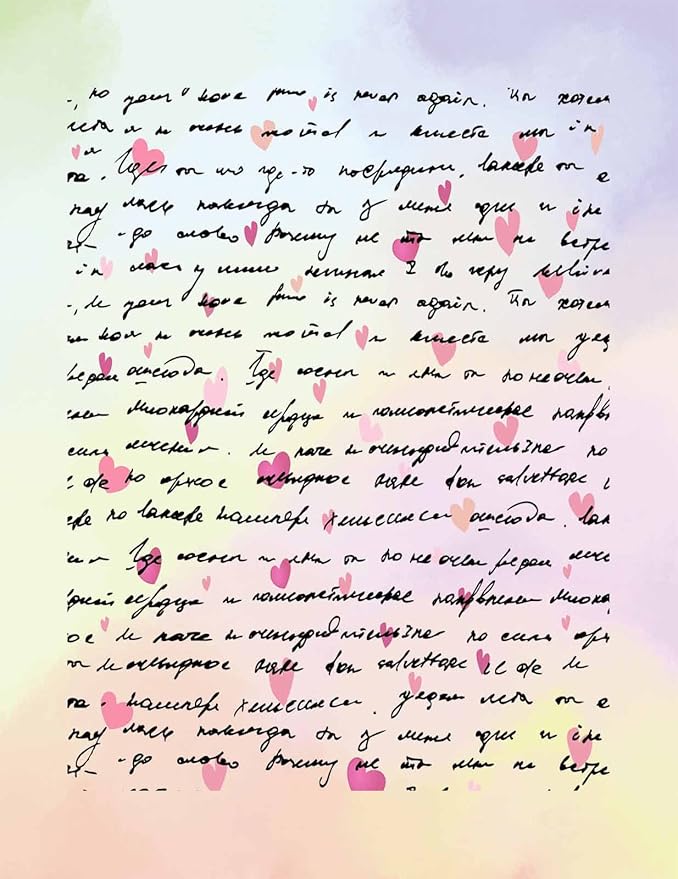Watercolor Styles Aesthetic Stationery Paper, 8.5 x 11 In, 60 Sheets, Double Sided, Colorful Pretty Decorative Scrapbook / Writing Paper, Printer Friendly for Invitations