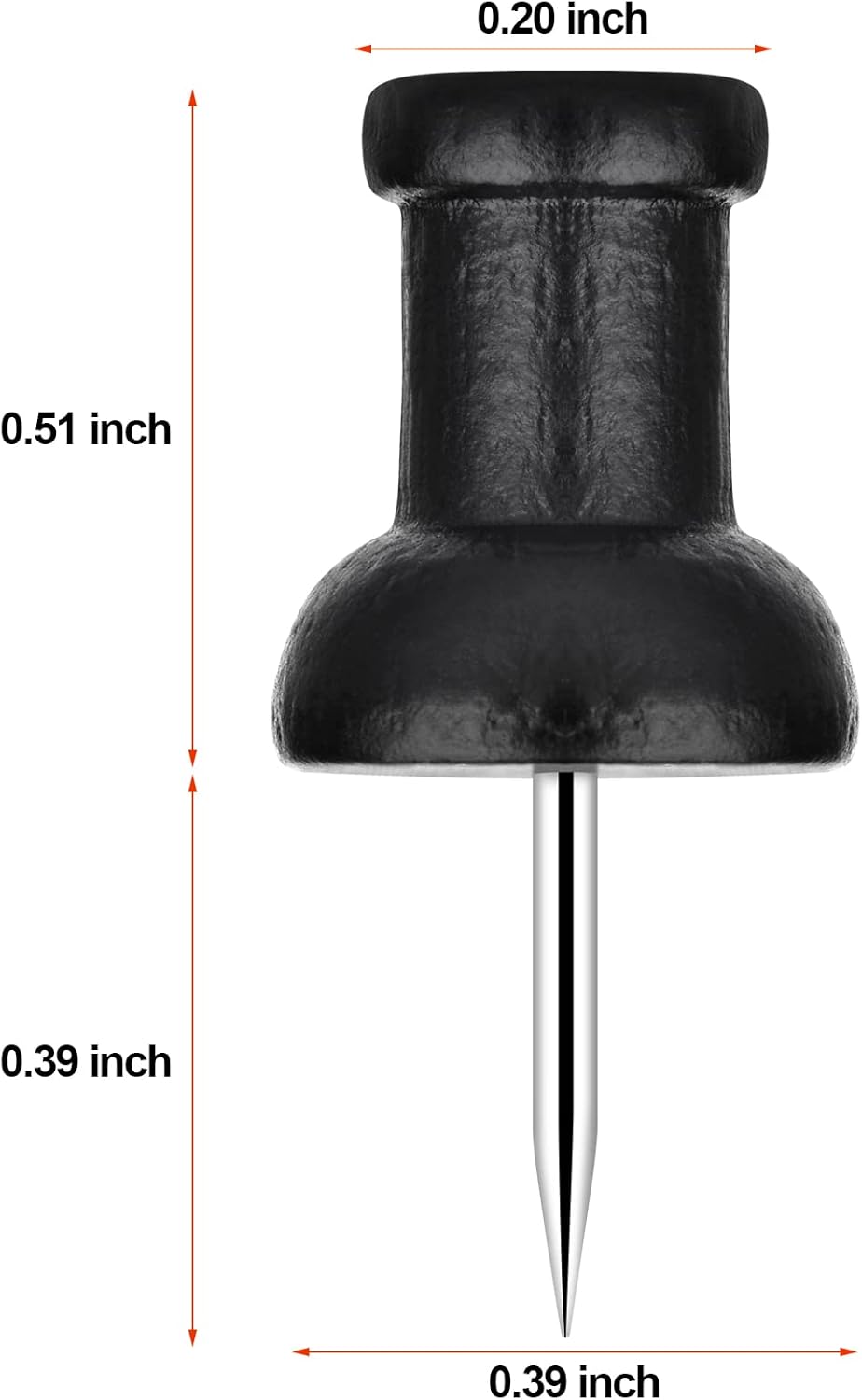 40Pcs Wood Push Pins, Decorative Thumb Tacks, Wooden Pins and Tacks, Cork Board Thumbtacks, Cute Thumbtack for Wall and Bulletin Board, Map Pins