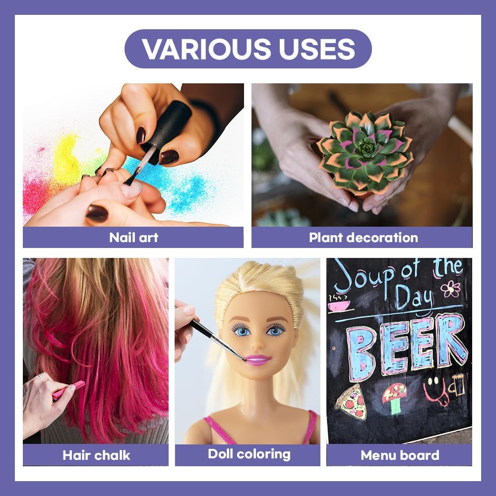 Soft Chalk Pastels Set Art Supplies for Artist, Kids, Adult, 64Colors Plus 2Sticks, Colored Chalk Non Toxic Dry Square Pastel for Painting, Hair Chalk Pastels