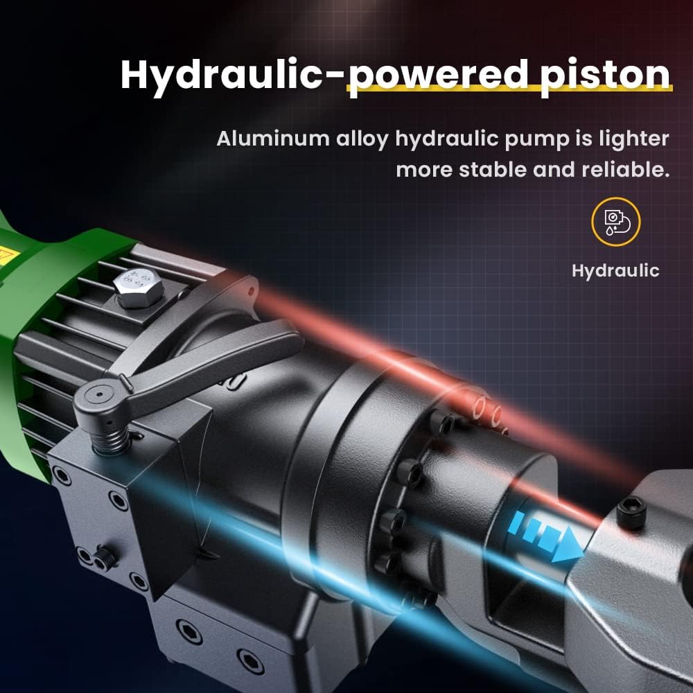 Anbull 1100W Electric Rebar Bender,Hydraulic Rebar Bending Machine Bending up to 3/4 Inch #6 20mm Rebar, Rebar Bending Angle 0-100 Degrees