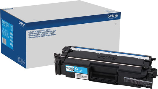 Brother Genuine High Yield Toner Cartridge, TN810XLC, Replacement Cyan Toner, Page Yield Up to 9,000 Pages