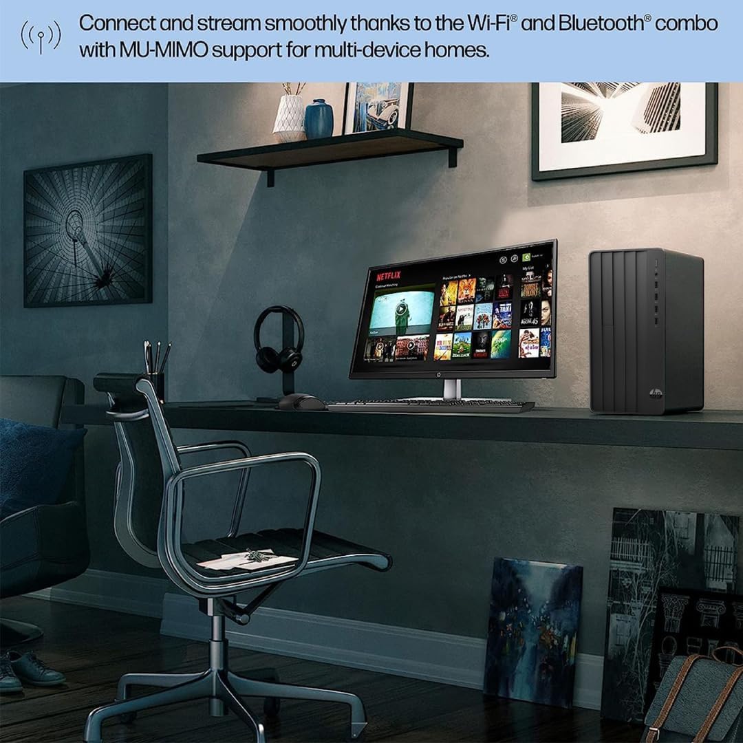 HP Pro Tower 290 G9 Business Desktop, 12th Gen Intel 4-Core Processor (Beats Core i7-9700), 16GB RAM, 256GB PCIe SSD + 1TB HDD, 2-Monitor Support 4K, DVD-RW, HDMI, VGA, Wi-Fi, Windows 11 Pro, Black