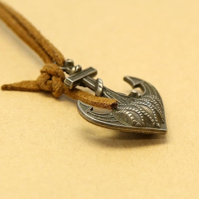 EvZ Leather Writing Journal Notebook, 5 Inches Vintage Nautical Spiral Blank String Diary Notepad Sketchbook Travel to Write in, Unlined Paper, Retro Pendants, Classic Embossed, Dark Blue