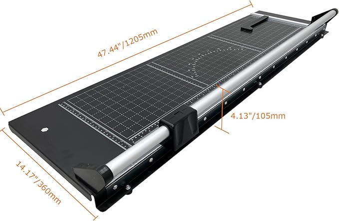 TECHTONGDA Paper Trimmer 36" Cut Length 8-10 Sheets Capacity, Professional Rotary Photo Paper Cutter and Trimmer with Angle Line and 2 Spare Blades for Offices, Schools and Crafts