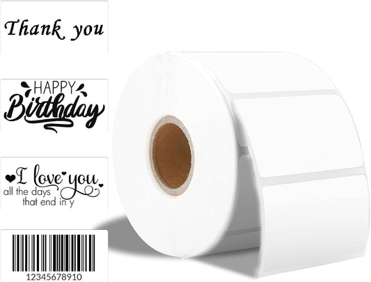 2.25 x 1.25 White Direct Thermal Labels, Self-Adhesive Address Shipping Barcode Thermal Stickers,Thermal Printer Labels Compatible with Rollo & Zebra & MUNBYN, 1000 Labels for Printer