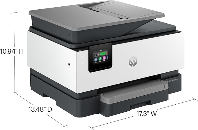 HP OfficeJet Pro 9125e All-in-One Printer, Color, Printer-for-Small Medium Business, Print, Copy, scan, fax,Touchscreen; Smart Advance Scan, 3 months of Instant Ink included